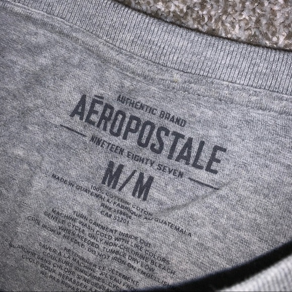 Aeropostale Gray & Blue Shirt size M - Picture 6 of 7